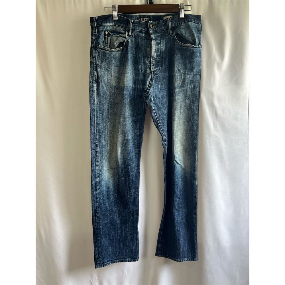 Armani Jeans Men's J21 Distressed Denim Pants Blue Size 34